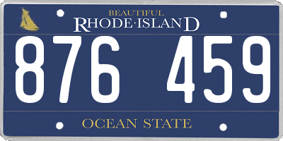 RI license plate 876459