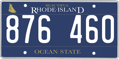 RI license plate 876460