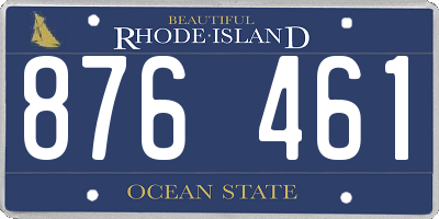 RI license plate 876461