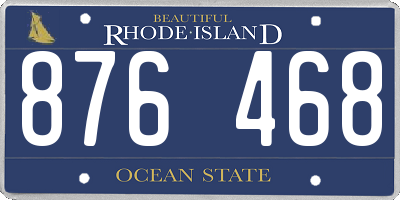 RI license plate 876468