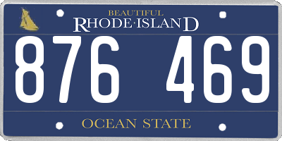 RI license plate 876469