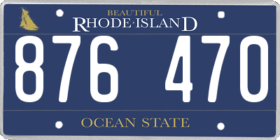 RI license plate 876470