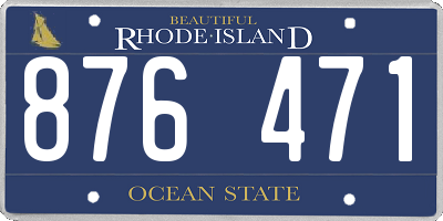 RI license plate 876471