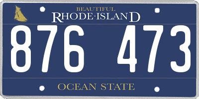 RI license plate 876473