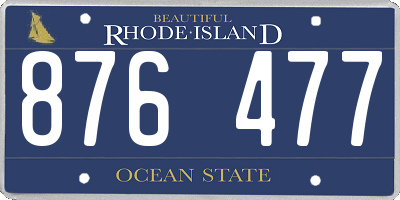 RI license plate 876477