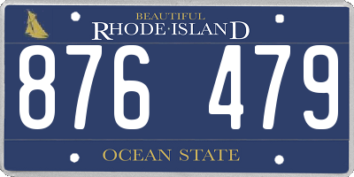 RI license plate 876479