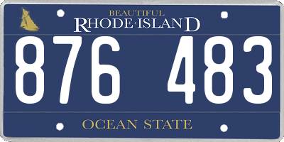 RI license plate 876483