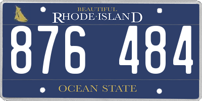 RI license plate 876484