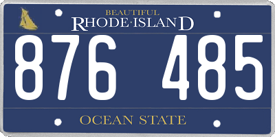 RI license plate 876485