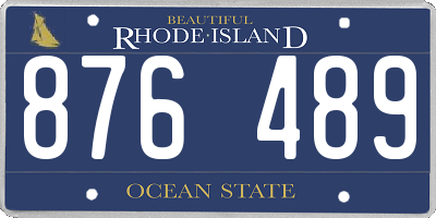RI license plate 876489