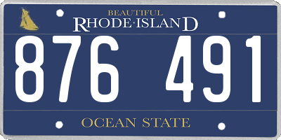 RI license plate 876491