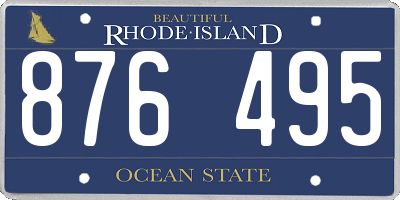 RI license plate 876495