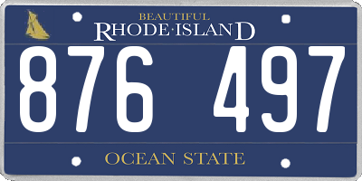 RI license plate 876497