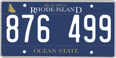 RI license plate 876499