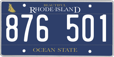 RI license plate 876501