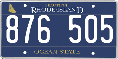 RI license plate 876505