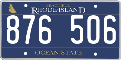 RI license plate 876506