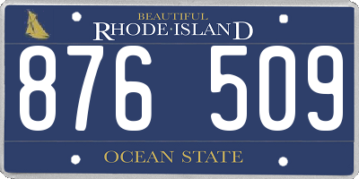 RI license plate 876509