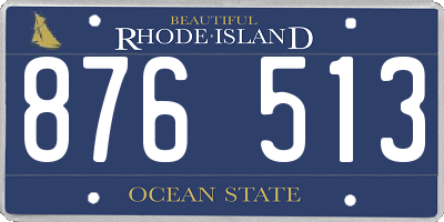 RI license plate 876513