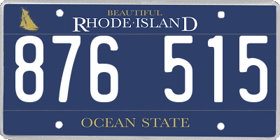 RI license plate 876515