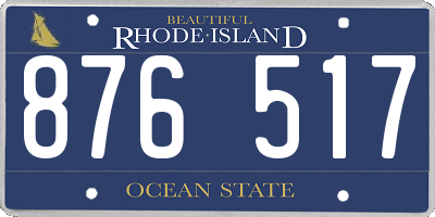RI license plate 876517