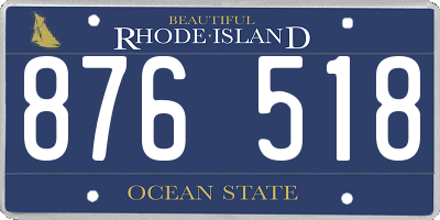 RI license plate 876518
