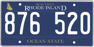 RI license plate 876520