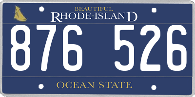 RI license plate 876526