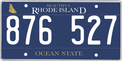 RI license plate 876527