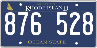 RI license plate 876528