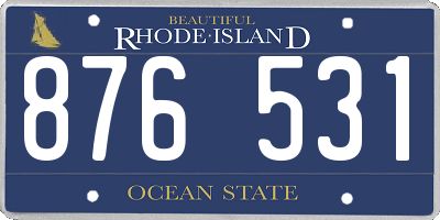 RI license plate 876531
