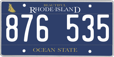 RI license plate 876535