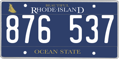 RI license plate 876537
