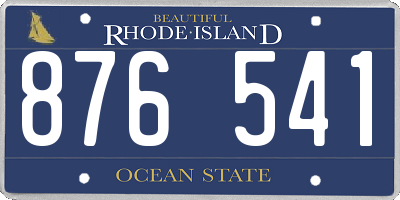 RI license plate 876541