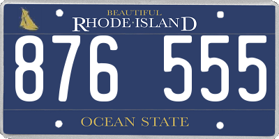 RI license plate 876555