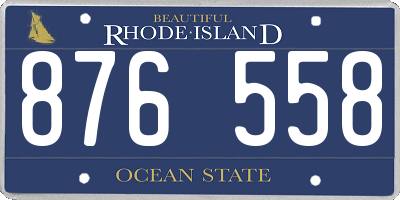 RI license plate 876558