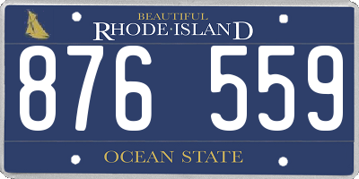RI license plate 876559