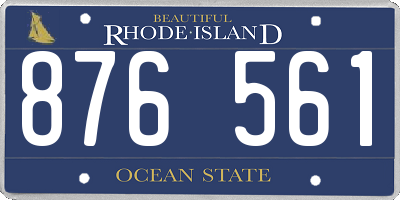 RI license plate 876561