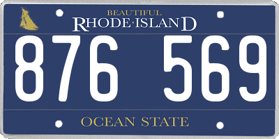 RI license plate 876569