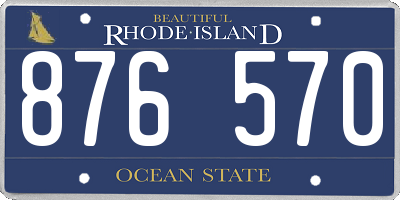 RI license plate 876570