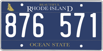RI license plate 876571