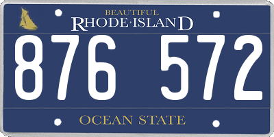 RI license plate 876572