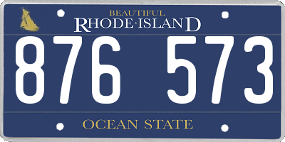 RI license plate 876573