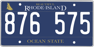 RI license plate 876575