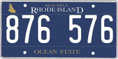 RI license plate 876576