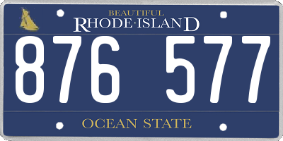 RI license plate 876577