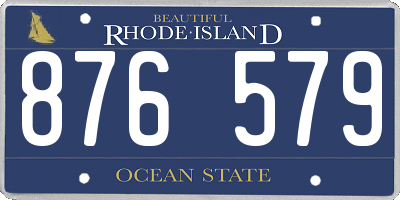RI license plate 876579