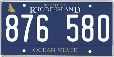 RI license plate 876580