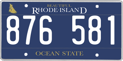 RI license plate 876581
