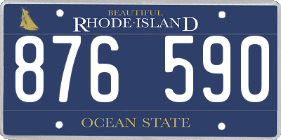 RI license plate 876590